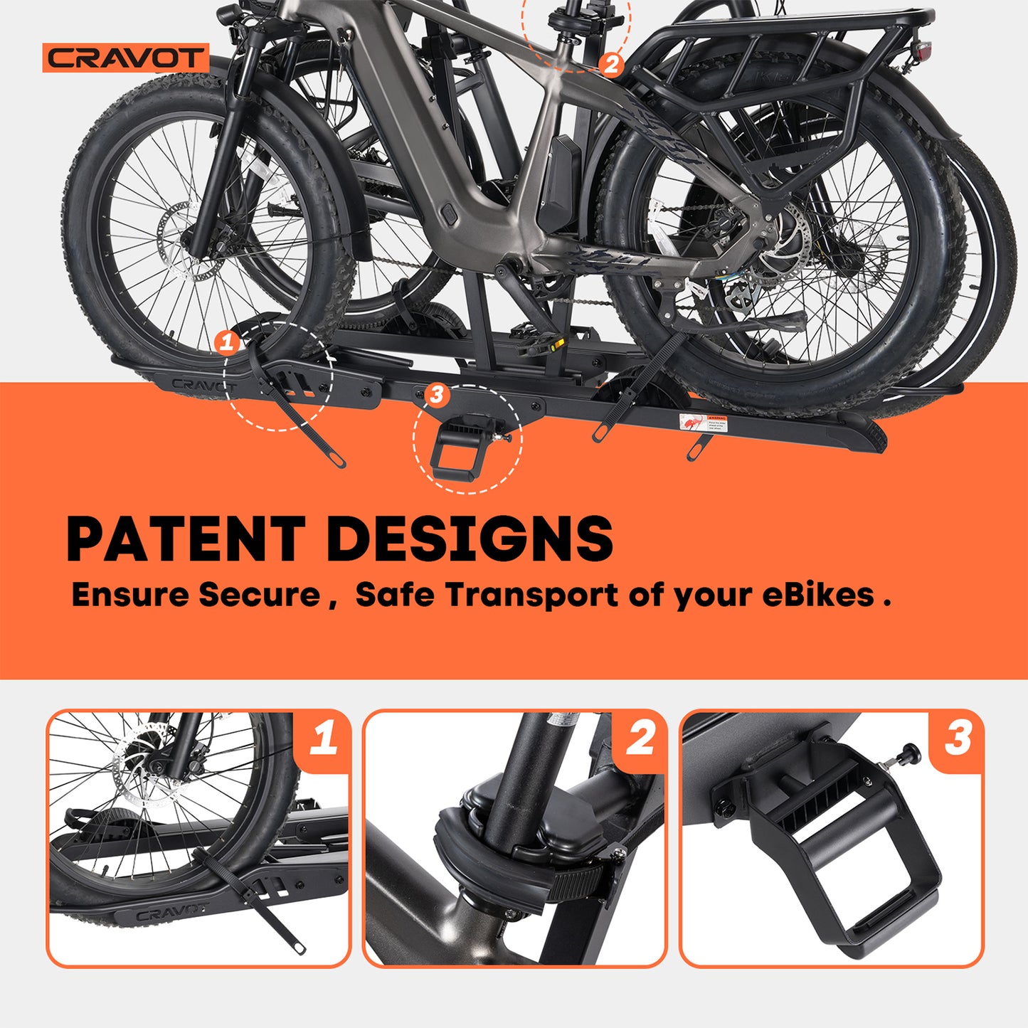 CRAVOT CyberRack E2 PLUS Hitch Bike Rack