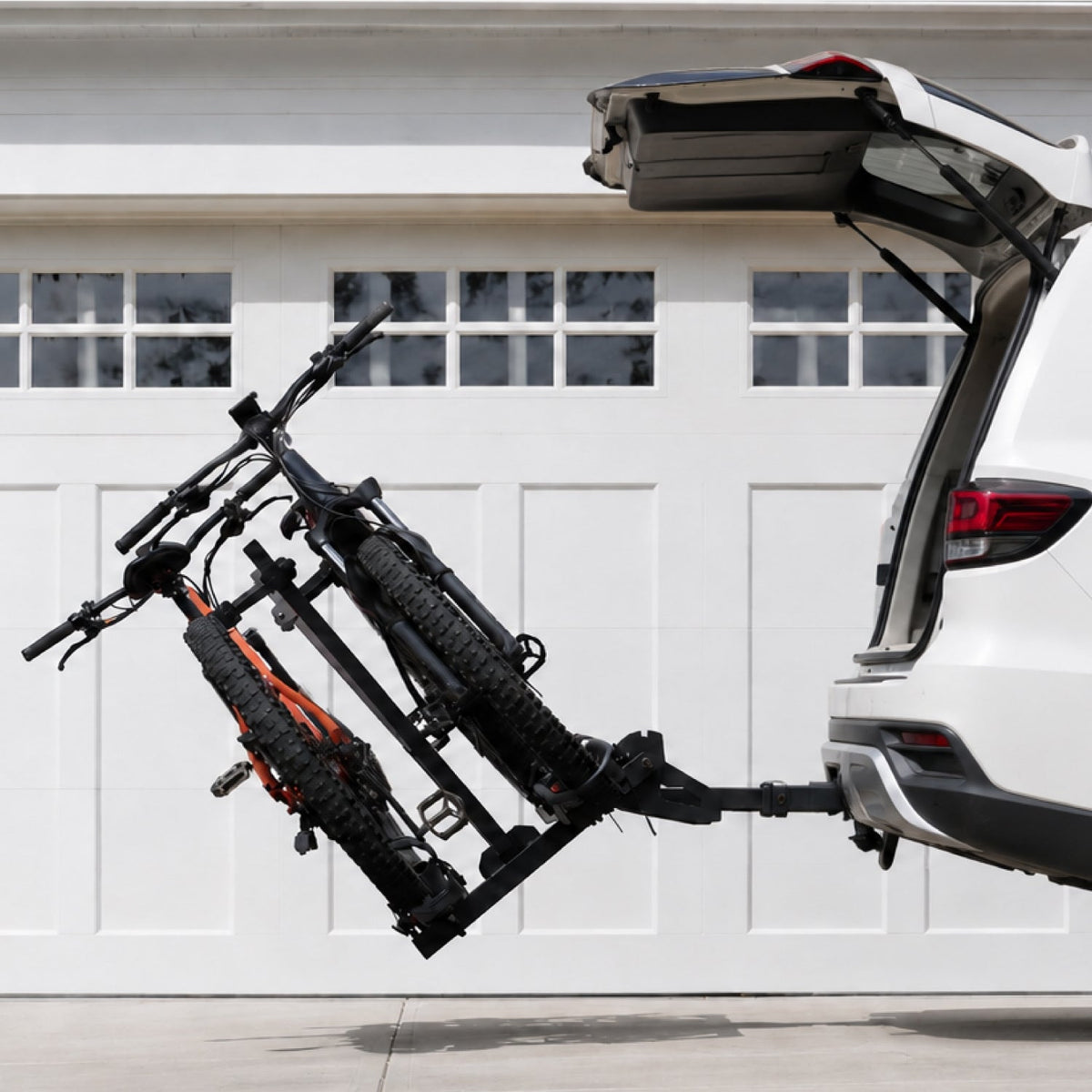 Tiltable bike rack